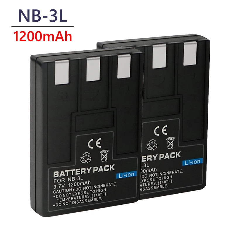 

Аккумулятор NB-3L NB 3L 3,7 В, 1200 мАч для Canon Powershot SD500 SD550 SD100 SD110 SD10 Digital IXUS 700 750 I5 IXY Digital 30 600 D30