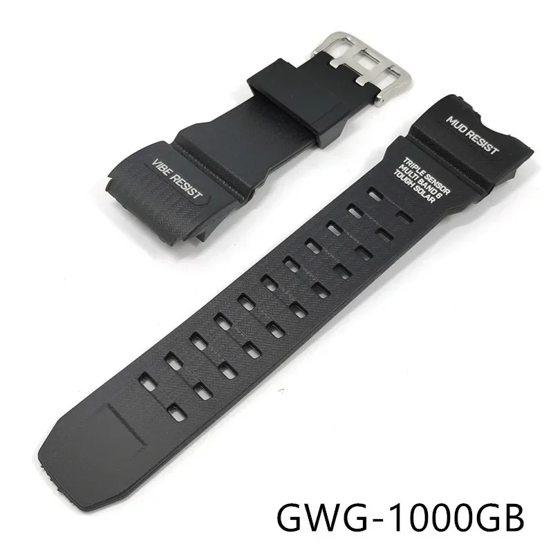 Strap for Casio G-SHOCK GWG-1000GB Black Silicone Watch Band Men Sport Waterproof Pin Buckle Watchband Bracelet Accessories