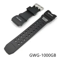Strap for Casio G-SHOCK GWG-1000GB Black Silicone Watch Band Men Sport Waterproof Pin Buckle Watchband Bracelet Accessories