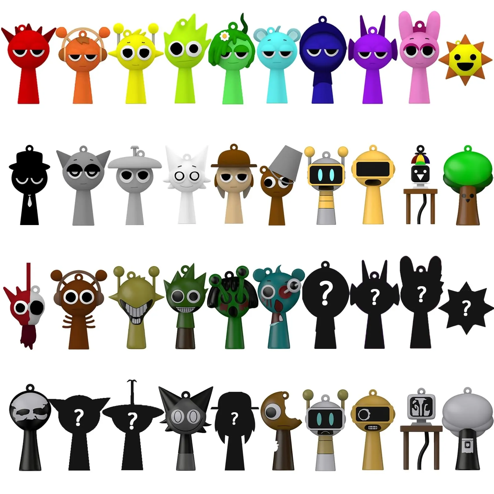 (5/8/10/12 PCS) Incredibox Sprunki Mystery Box, Incredibox Sprunki Blind box Action Figures Oren Figures,Figures,Fun Bot Figures