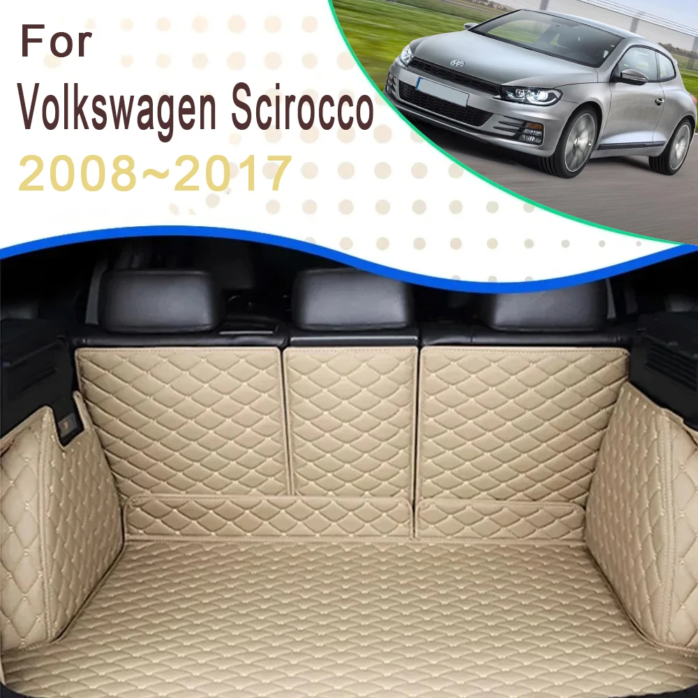 

Автомобильный багажник, грузовая подкладка для Volkswagen VW Scirocco MK3 2008 ~ 2017, коврик для заднего багажника, коврики для хранения, автоаксессуары 2015 2016