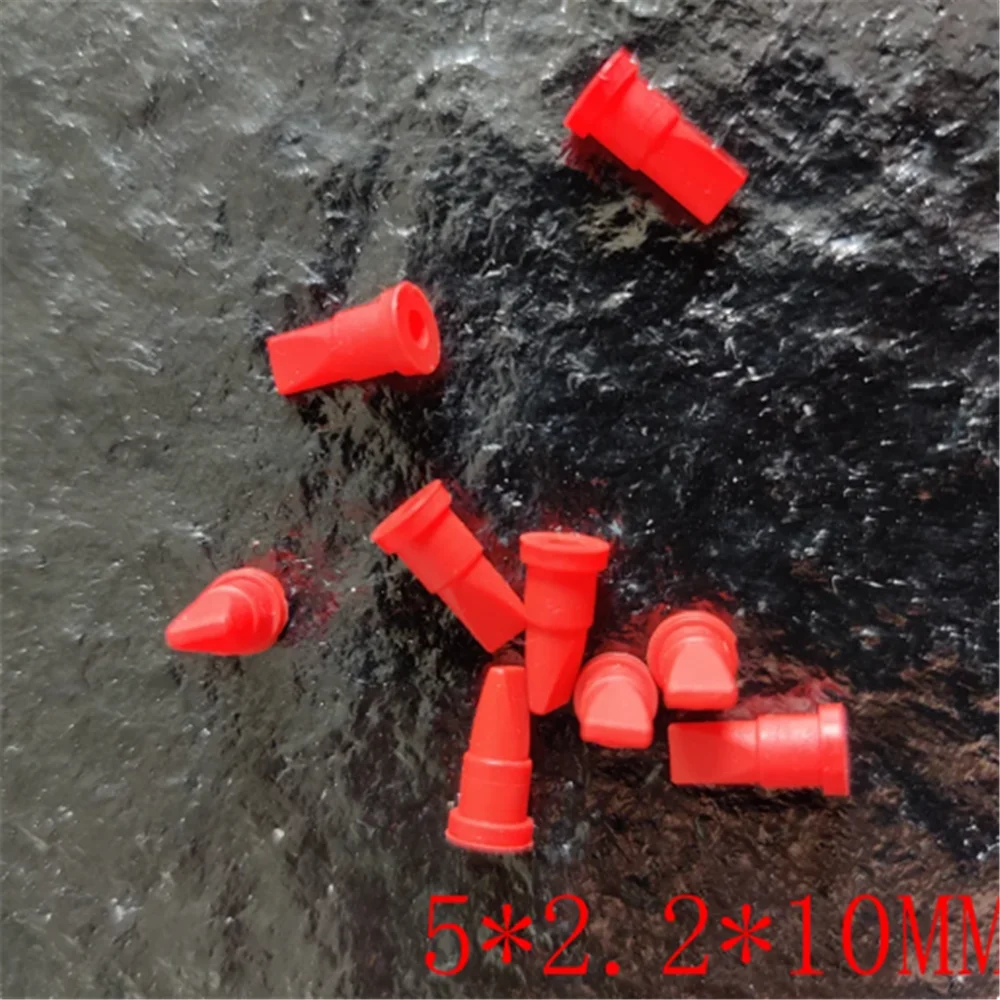 

100PCS Mini red silicone one-way check valve 5*2.2*10MM duckbill valve