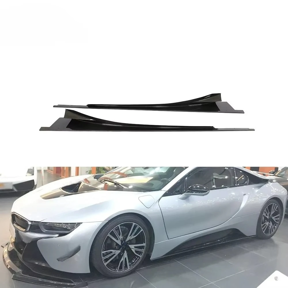 High Quality I8 Extend Side Skirts Carbon Fiber Car Side Skirts Rocker Panels For  I8 2014-2018
