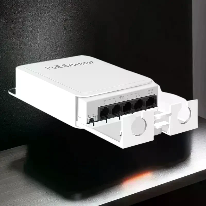 IP55 Waterproof 5-Port POE Extender Repeater, 100/1000Mbps Outdoor Network Switch with 44-57V VLAN Support for Wireless view 4