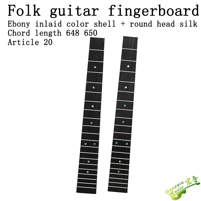 for acoustic guitar neck fingerboard 650 648 string length 20Fret Wire Rose wood Ebony fretboard Frets with sound point