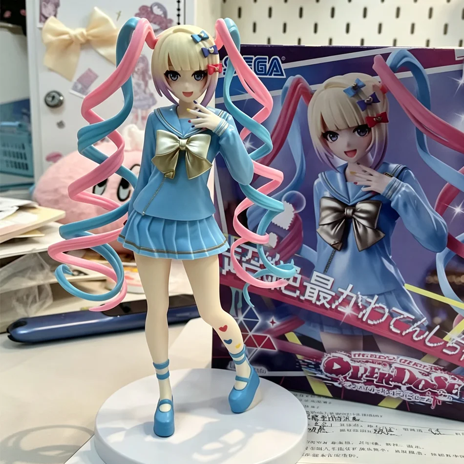 Needy Girl Overdose Anime Figure with Cat, Virtual Streamer PVC Collectible Model Ornament Toy Birthday Gift view 3