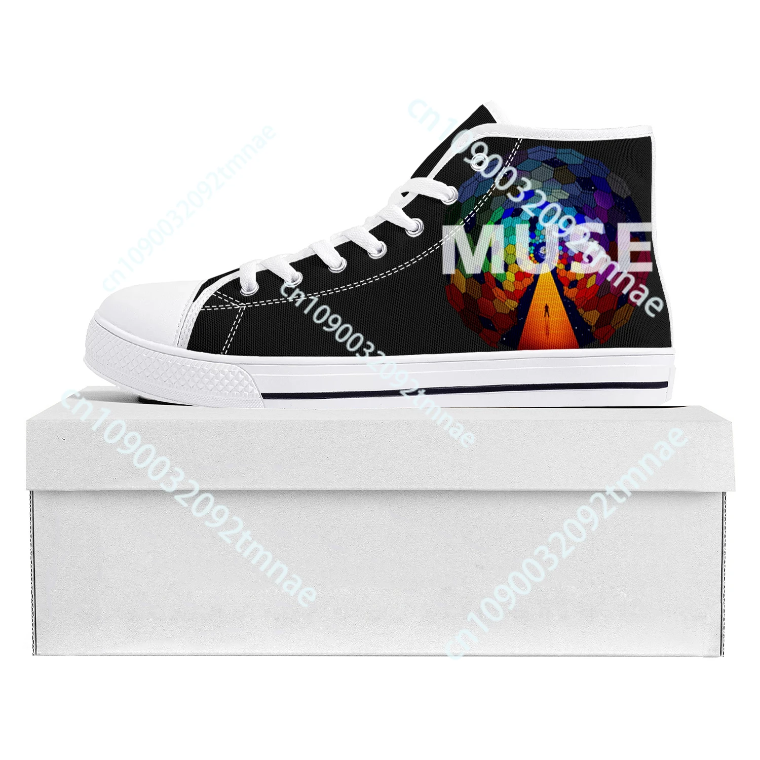 

Muse Rock Band England High Top High Quality Sneakers Mens Womens Teenager Canvas Sneaker Casual Couple Shoes Custom Shoe White