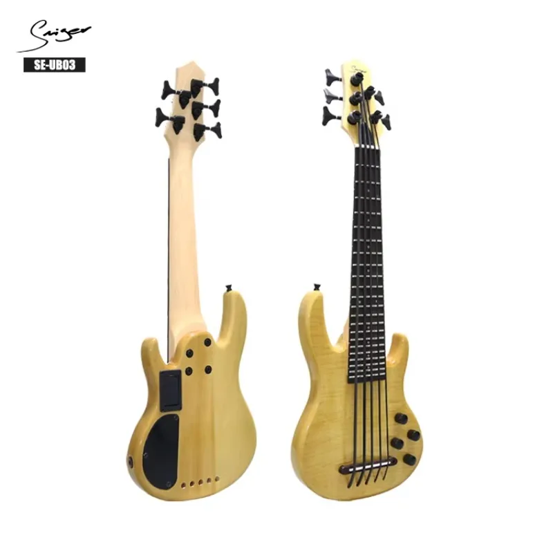 Baritone Electric Musical Instrument 5 Strings Electric Ukulele Bass Wholesale 10 PCS/CTN High-gloss Blackwood EUB-025F-NL Maple