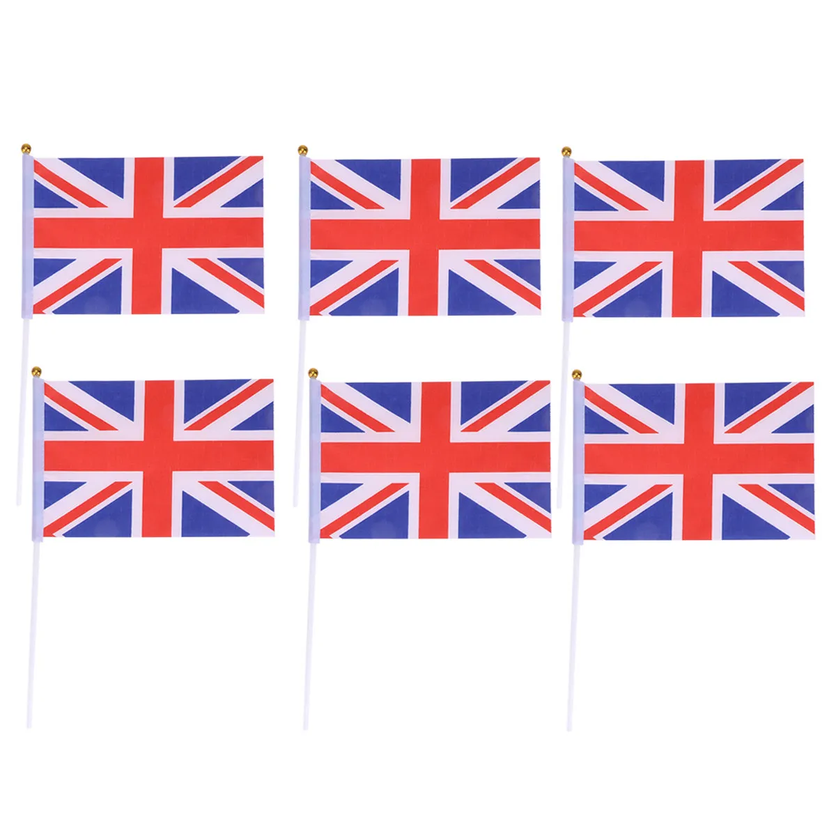 20Pcs Hand Held Stick Flag Mini Uk Country Flags on Stick Washable Party Parade Festival Decoration Hand Held Flags