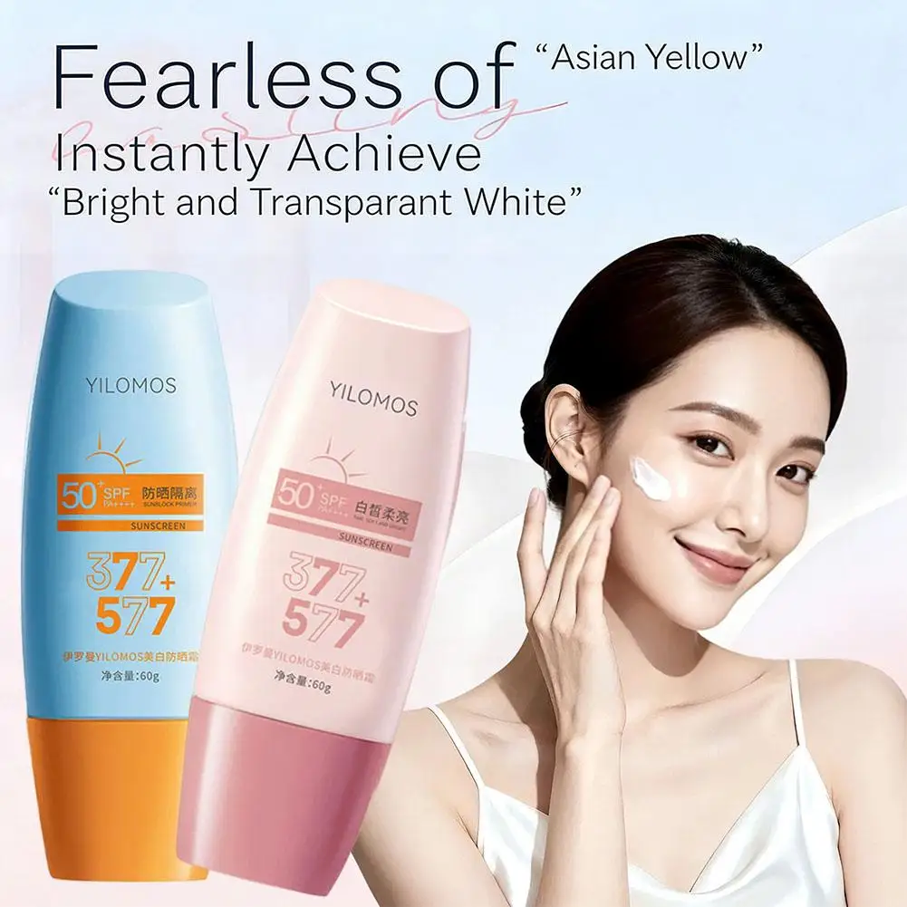 Isolation Sunscreen Cream SPF50+ Protector Facial Body Gel Cream Moisturizer Brightening Sun Block Waterproof Cream Outdoor