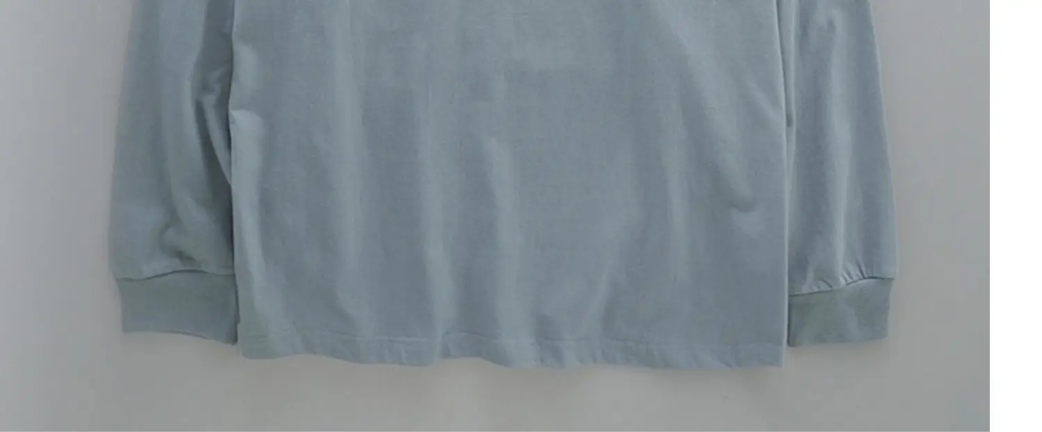 Dukeen 280 g schweres Langarm-T-Shirt für Herren, 100 % Baumwolle, Hemden, übergroße einfarbige Oberteile, schlichte T-Shirts, Herrenbekleidung – Detail 16