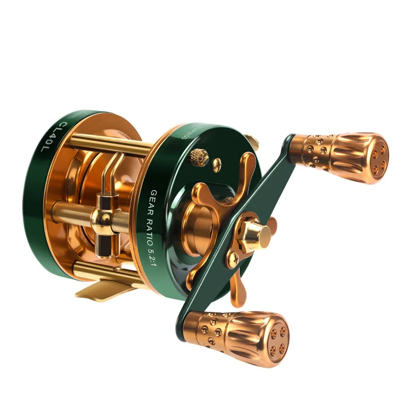 retro green single rocker arm drum 40L60L slow rock iron plate drum synchronization