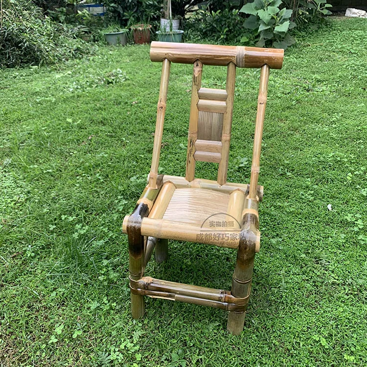 

Bamboo chair teahouse armchair old-fashioned back chair household bamboo chair stool teahouse, homestay agritainment bamboo chai