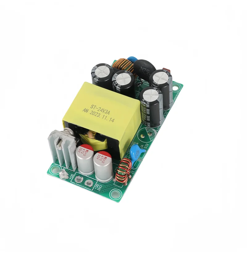 AC 220V to DC12V3A 24V6A72W GaN power supply 94% high efficiency high temperature resistance small volume DC power supply board