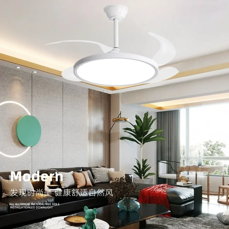 

42/48 inch Slim LED Light Eye Protection Fan Living Room Dining Room Bedroom Invisible Home Thin Ceiling Fan Light