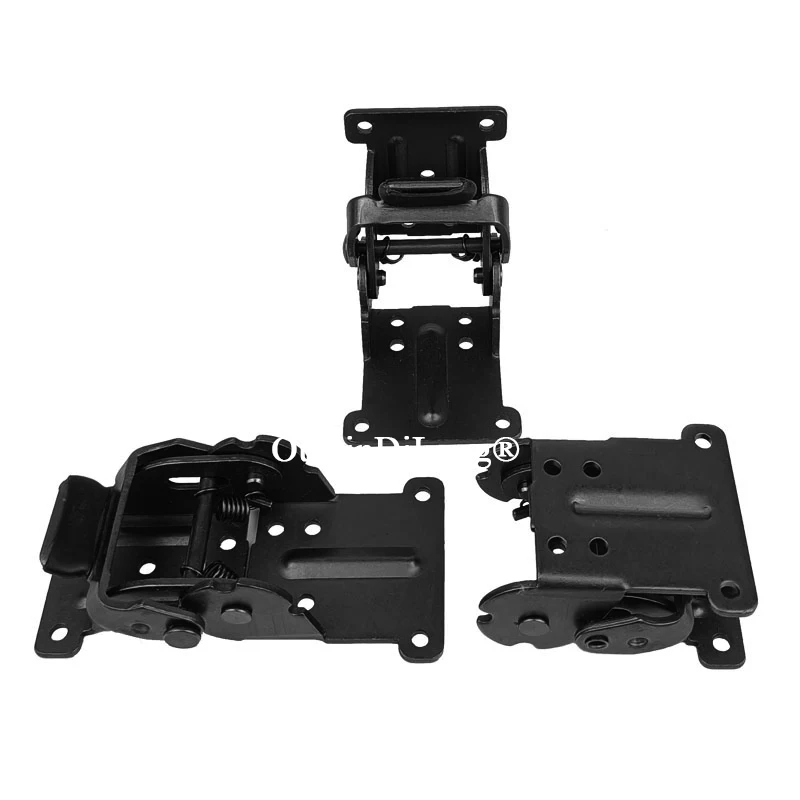 새로운 2PCS 180 °   90까지 °   0까지 °   자동 잠금 무거운 접이식 경첩 테이블 의자 가구 다리 접이식 피트 경첩 연결 피팅