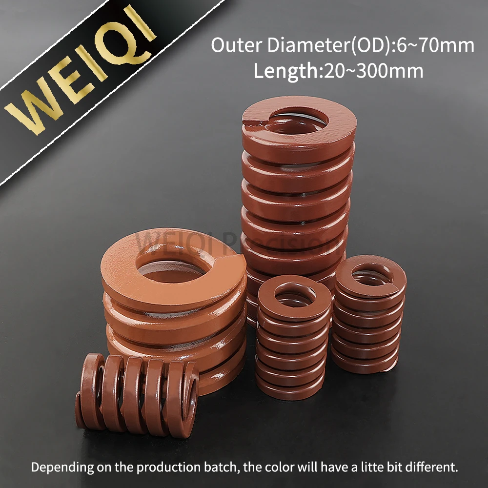 Factory High Precision Brown Medium Load Die Springs Spiral Stamping Compression Mould Spring Outer Diameter :6mm~70mm Length:20