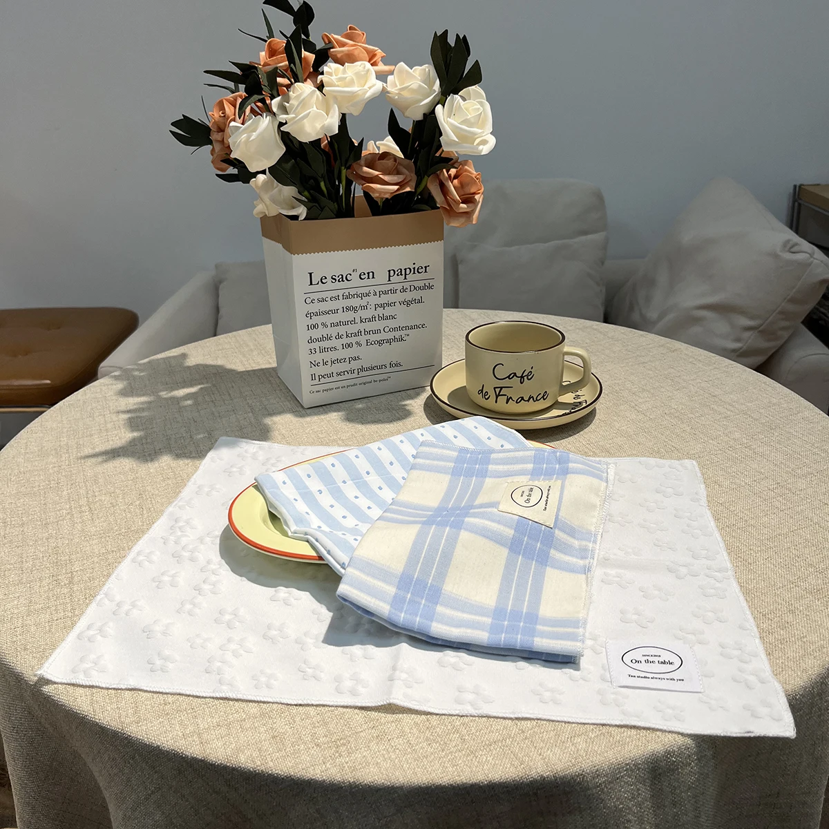 مفرش طاولة أبيض عازل للحرارة للمطبخ، مفارش طاولة طعام مستطيلة للمطبخ المزرعة الداخلي