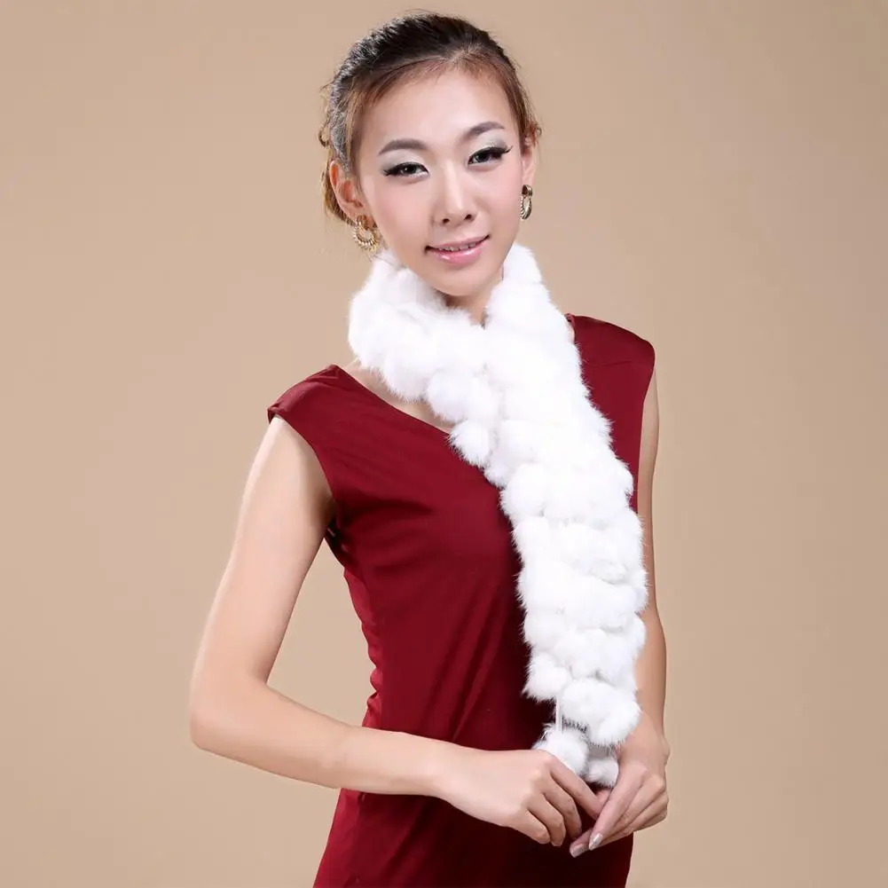 Soft Comfortable Scarf Soft Faux Fur Women's Winter Scarf Thick Warm Windproof Neck Wrap for Cold Resistance Women