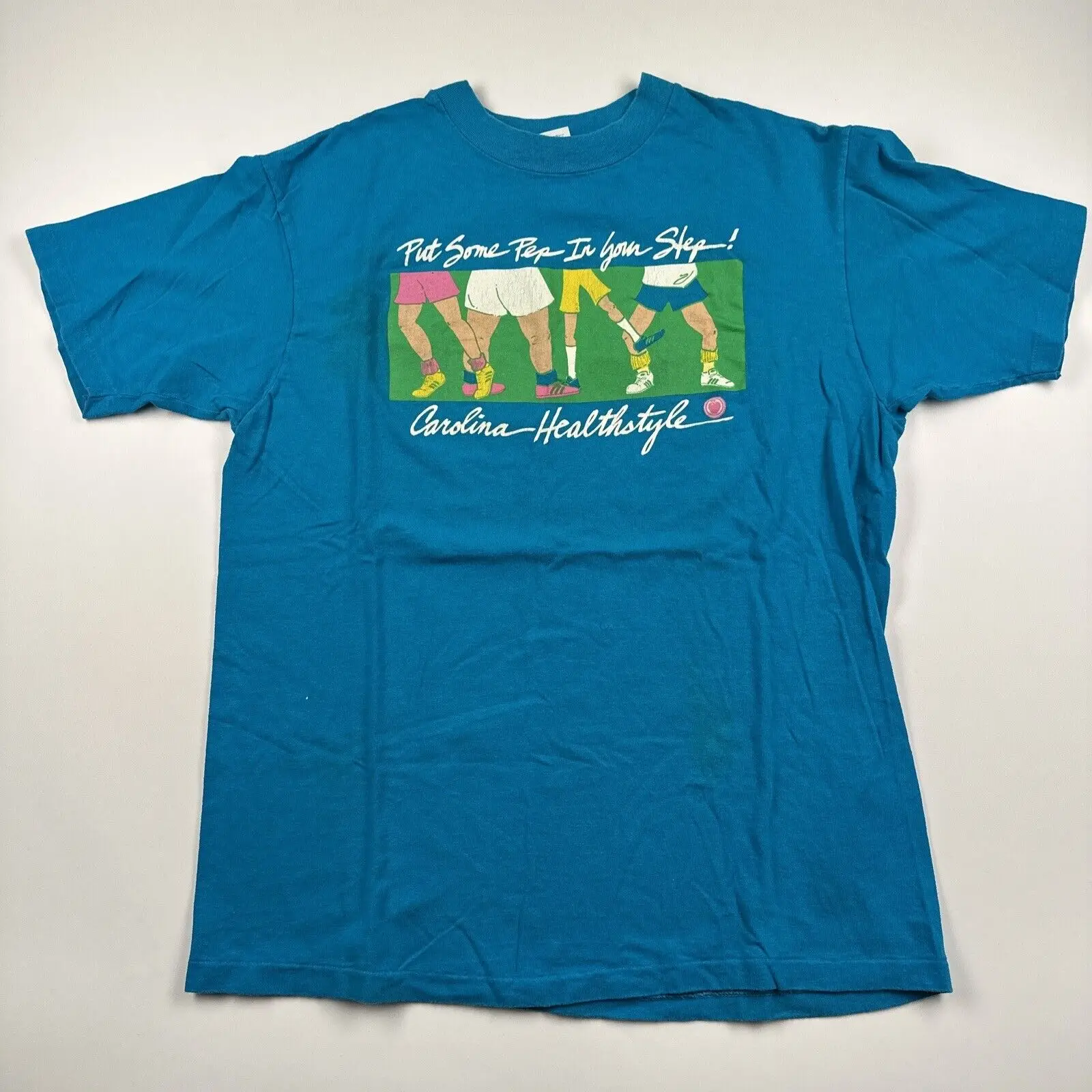 Vintage 80S Put Some Pep In Your Step T Shirt Large Carolina Healthstyle