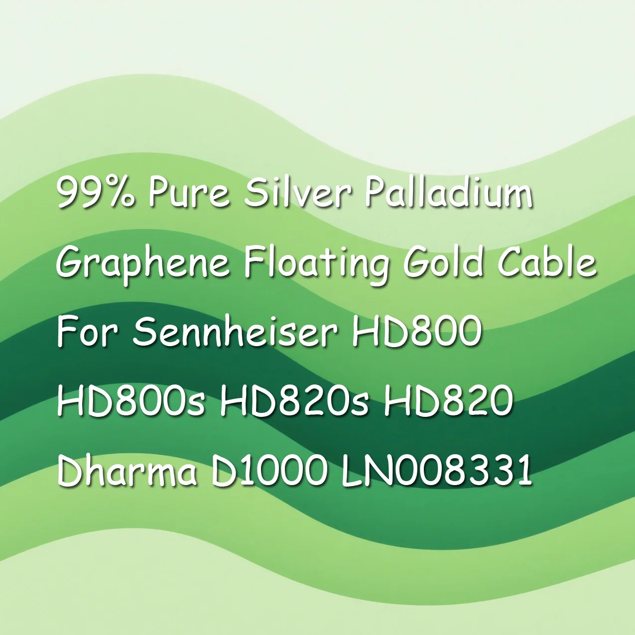 

99% Pure Silver Palladium Graphene Floating Gold Cable For Sennheiser HD800 HD800s HD820s HD820 Dharma D1000 LN008331