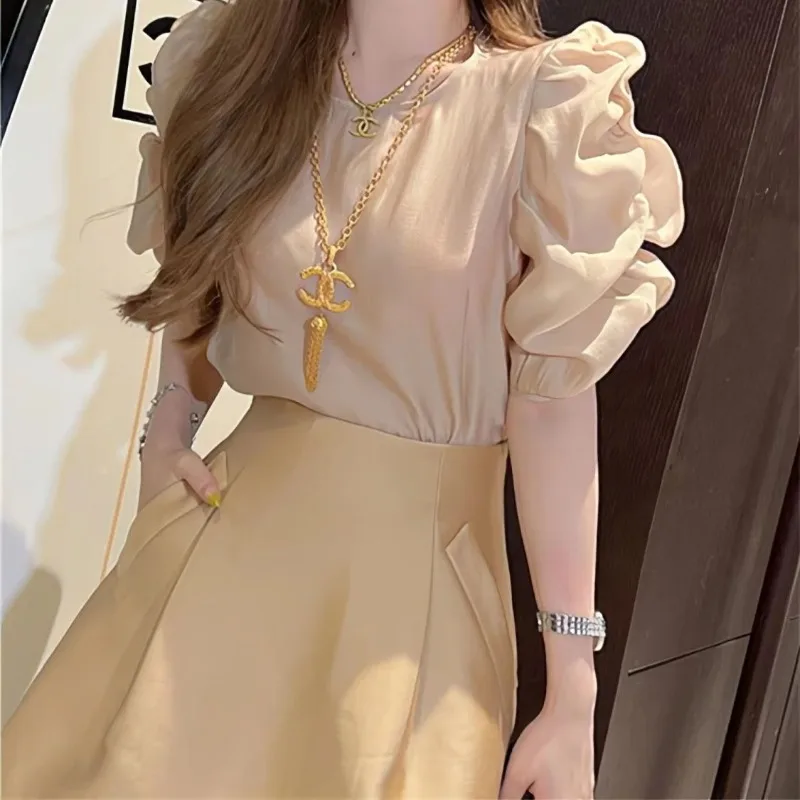 Skirt Women\'s Two Piece Set Short Sleeve Suits Kawaii Cheap Clothing Korean Style Offers Formal Event Vintage Female Outfits