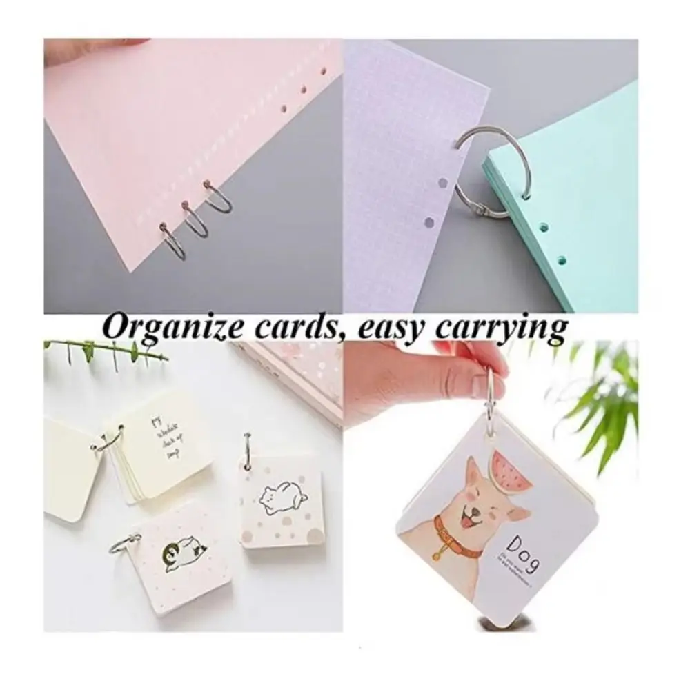 

50Pcs O Ring Metal Binder Rings Sturdy Assorted Sizes Keychain Rings Reusable Opening Ring Metal Opening Ring School Supplies