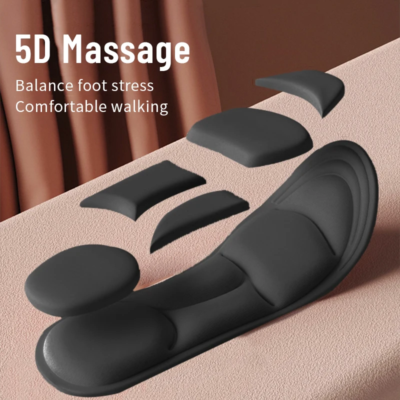 5D Sport Insoles for Shoes Women Men Deodorant Breathable Cushion Running Insoles For Feet Care Orthopedic Memory Foam Insoles