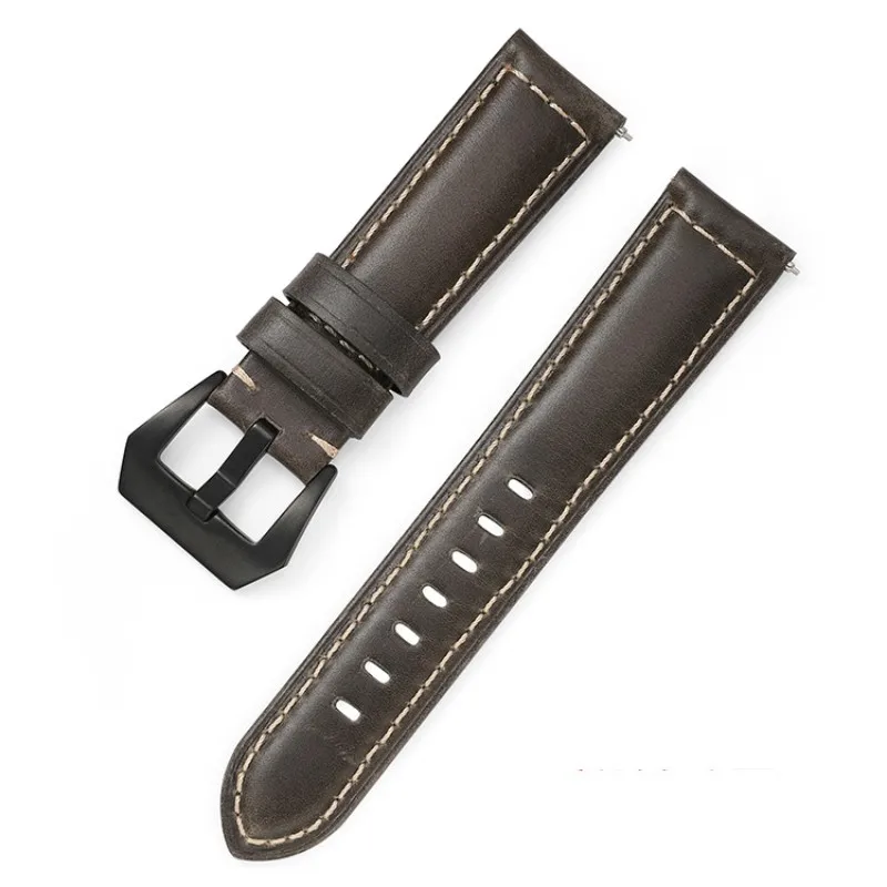 18 мм, 20 мм, 22 мм, 24 мм, 26 мм, быстросъемный винтажный кожаный ремешок для часов с масляным воском, водонепроницаемый ремешок, аксессуары, пряжка с инструментом