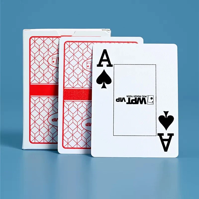 Waterproof WPTVIP Texas Hold'em Poker Cards Competition Special Hard High-Grade Plastic Wide Cards Anti-Fold Matte PVC Poker