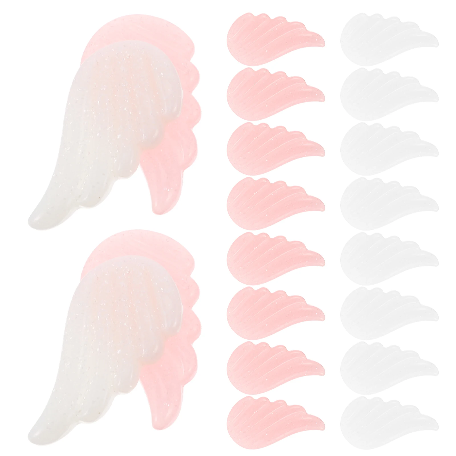 

20 Pcs Angel Wings Accessories Durable Resin Craft Ornament Mini DIY Phone Case Charm Hairband Material Bright Color