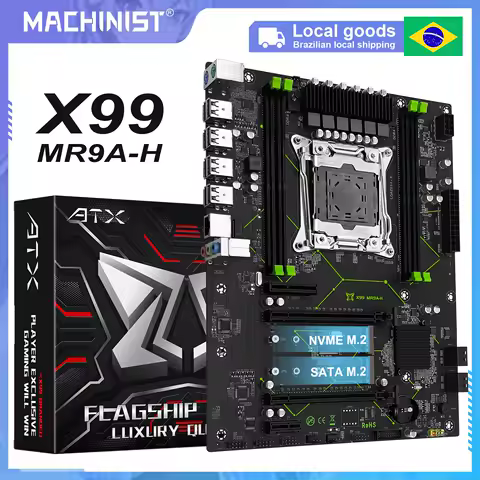 Placa-mãe MACHINIST X99 MR9A-H suporta CPU Intel Xeon E5 2640 V3 2680 v4 LGA 2011-3 e memória RAM DDR4 NVMe M.2