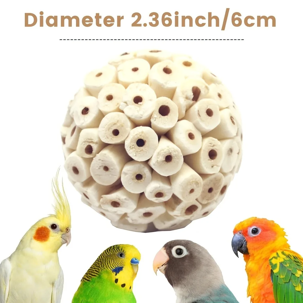 2PCS Bird Toys 2.36 Inch, Parrot Chewing & Foraging Toys, Beak Grinding Toys for Budgies, Parrots, Lovebirds and Small Birds view 2
