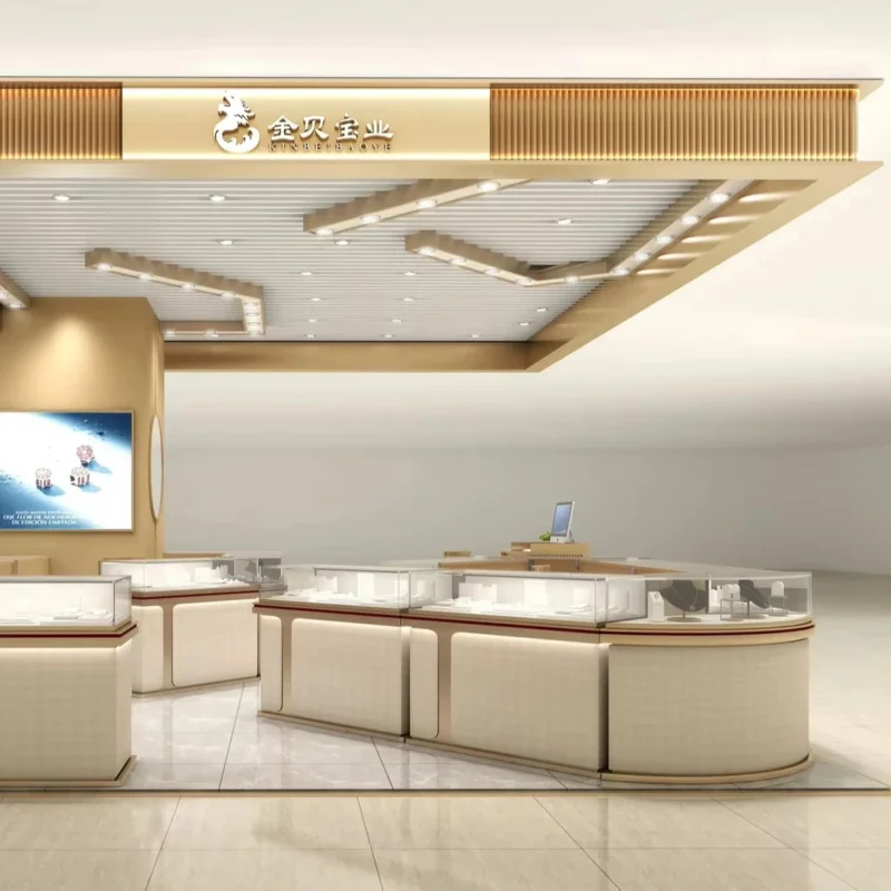 custom.Factory Direct Supply High End Jewelry Display Budget Stainless Steel Glass Jewelry Display Cabinet