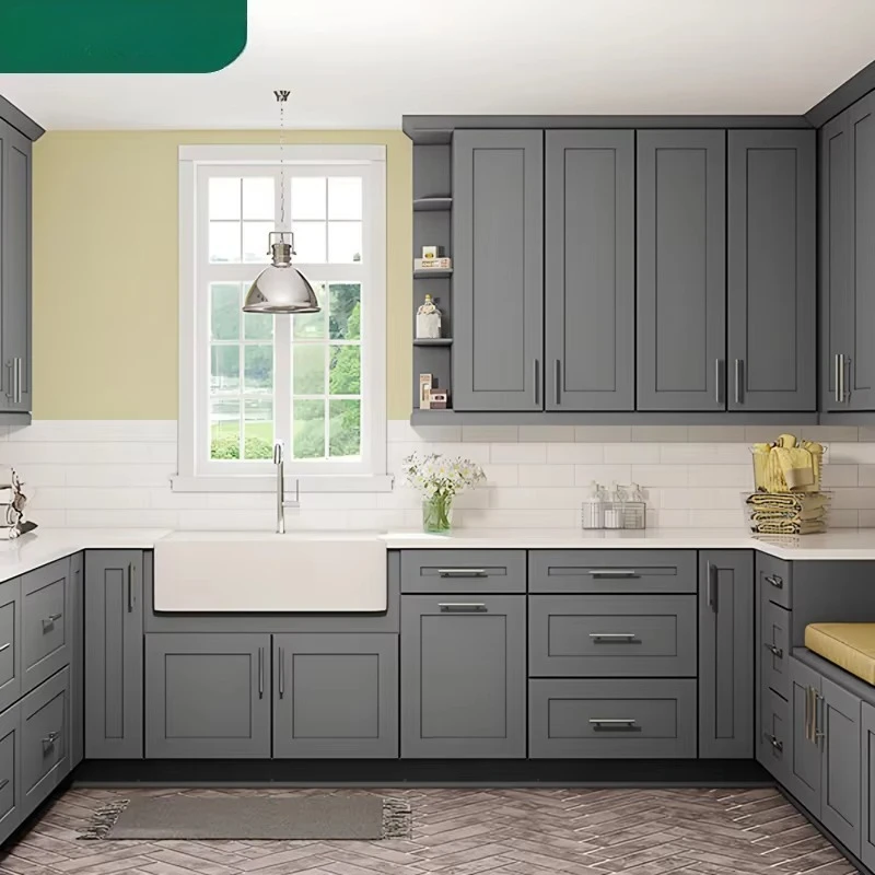 Modular Kitchen Cabinet Set With MDF Structure, Stylish Design, And Sink Accessories For Efficient Storage