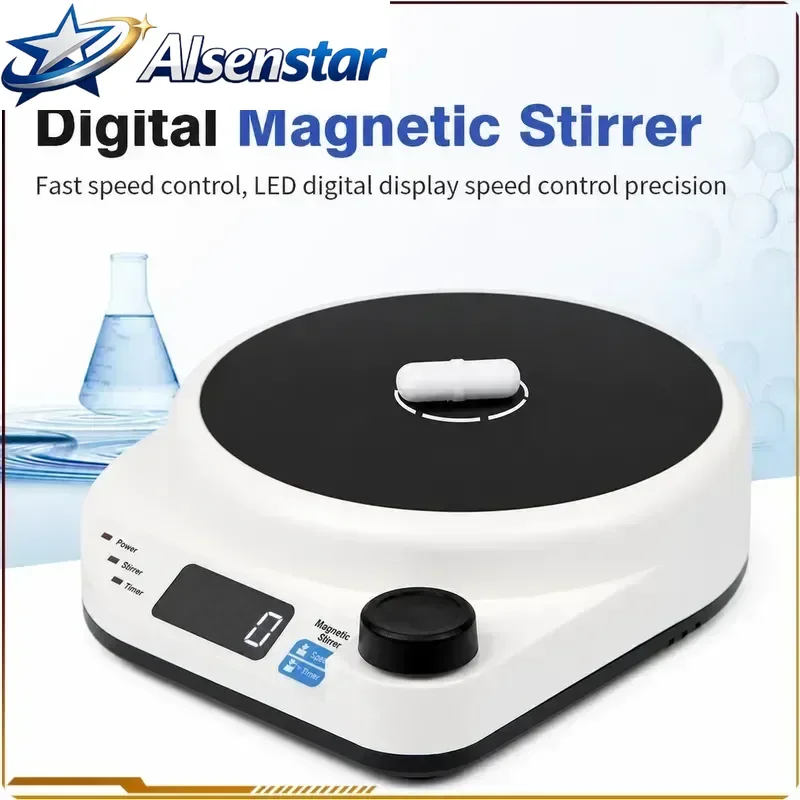 3L/5L Basic/Digital Magnetic Stirrer Adjustable Vortex Mixer with Stir Bar Timer Function Magnetic Mixer Laboratory Supplies