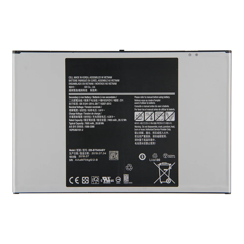 NEW Replacement Battery EB-BT545ABY For Samsung Galaxy Tab Pro Active pro T545 SM-T545 Tablet Battery 7600mAh