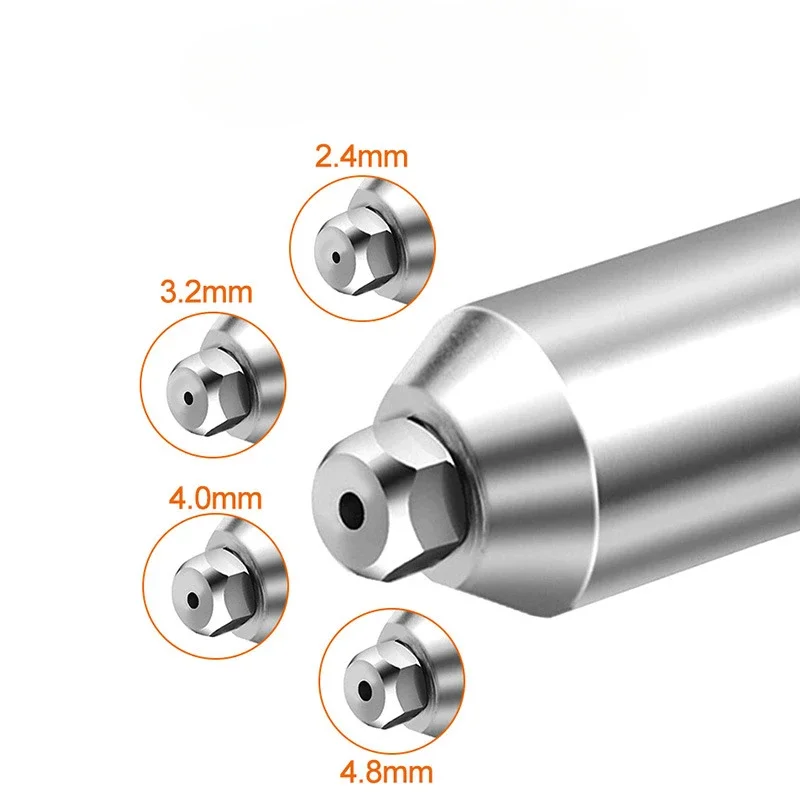 Adaptor pistol paku keling listrik 2.4mm-4.8mm, mata bor tembak paku keling konektor konversi tanpa kabel, aksesori alat listrik