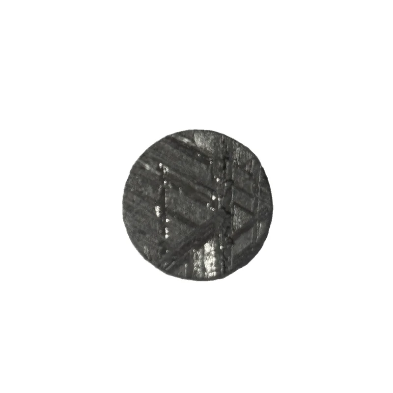 نيزك Muonionalusta الطبيعي شريحة رفيعة مستديرة - عينة نيزك من الحديد السويدي مع تريليت وشقوق طبيعي #5