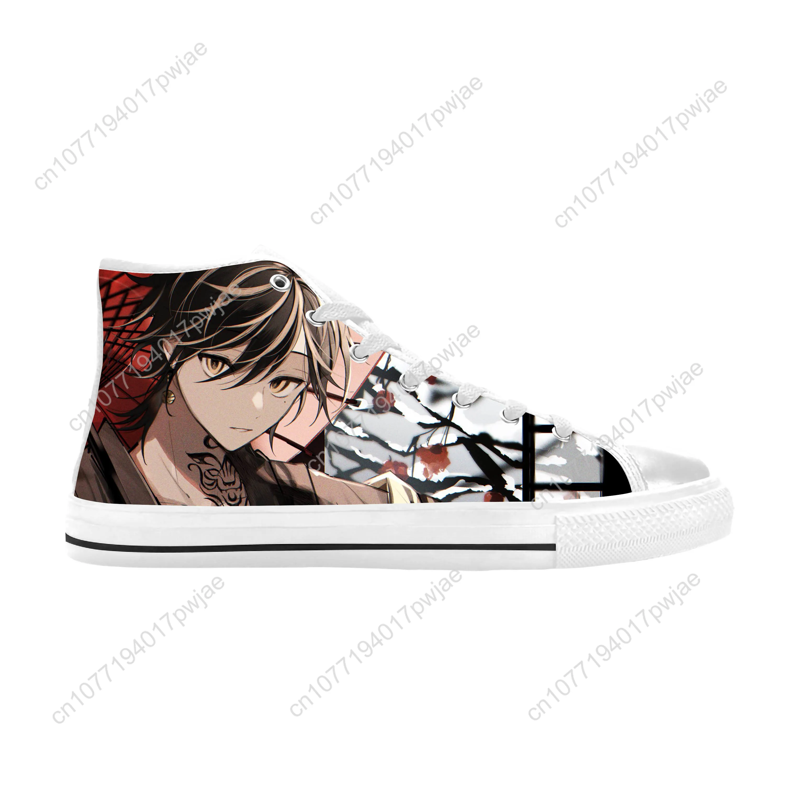 Japanse Anime Tokyo Revengers Hanemiya Kazutora Casual Stoffen Schoenen Hoge Top Comfortabele 3d Print Heren Dames Sneakers