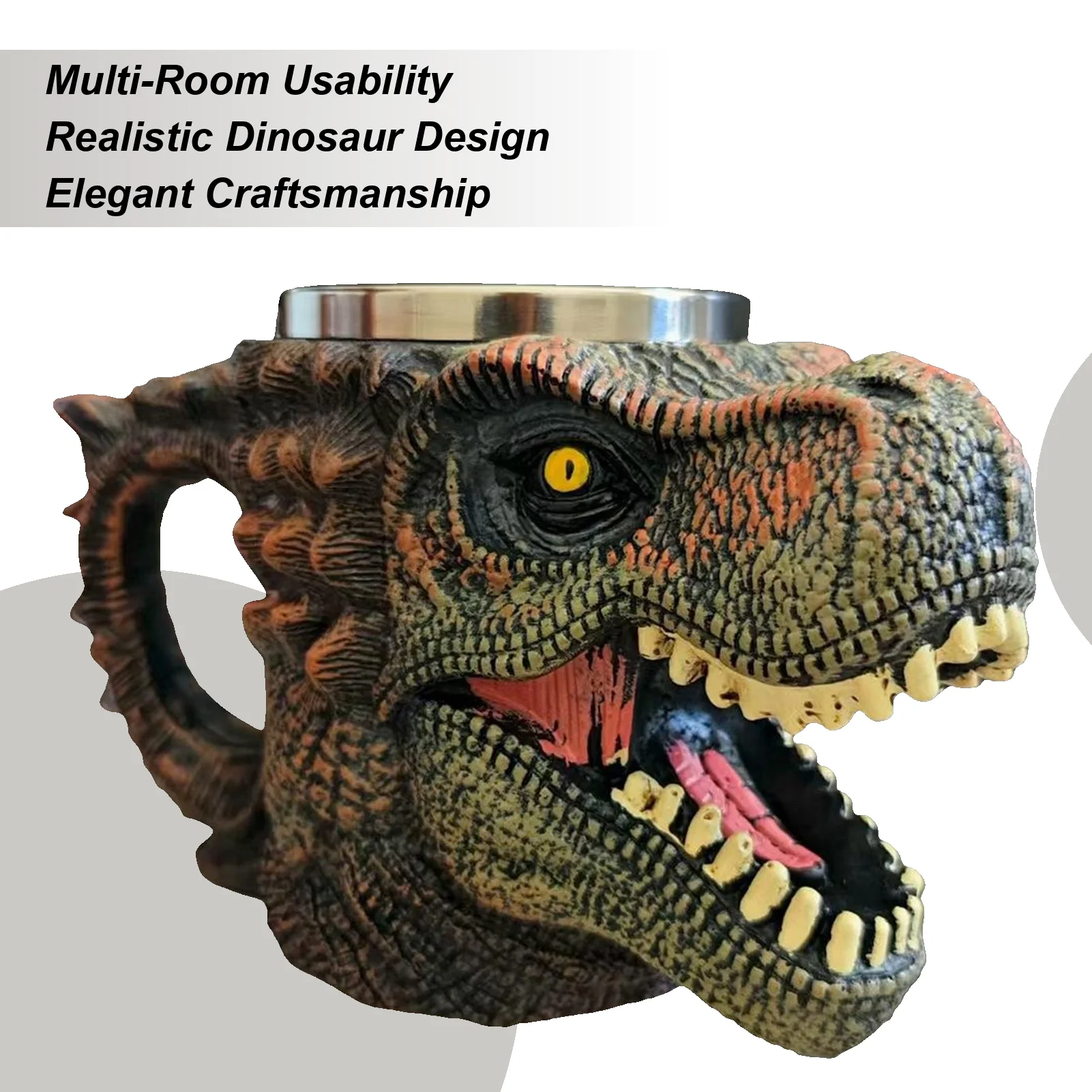 

Dinosaur Coffee Mug Coffe Mug Dinosaur-Inspired Cup Cold Hot Drinks Container Reusable Drinkware Collectible For Milk Tea