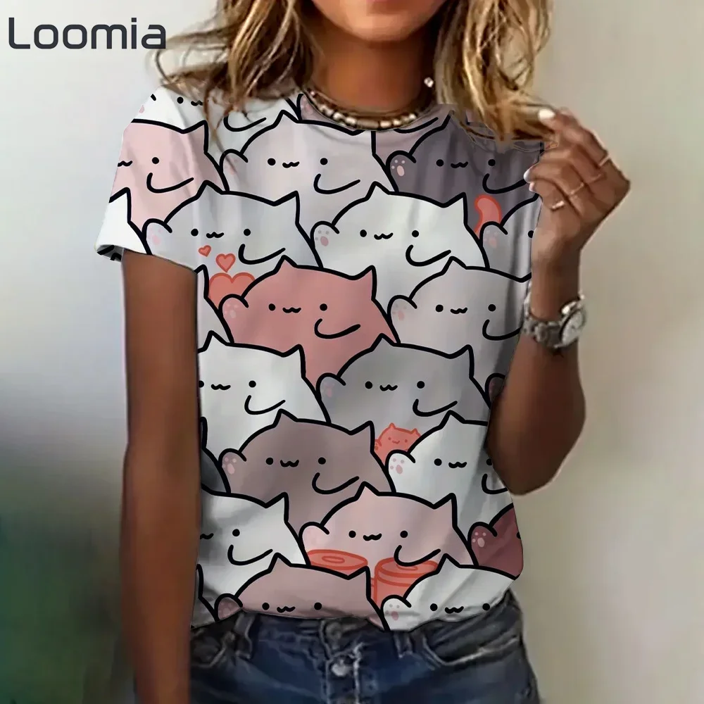 

Animal Graphic T Shirts Summer Woman Clothing Fashion O-Neck Woman Clothes Korean Reviews Many Clothes Y2k Clothes New Top Women