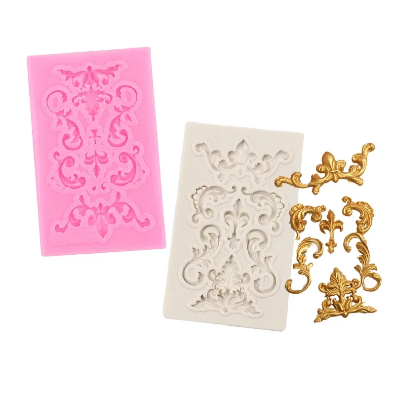 

1pc European Embossed Pattern Ornament Silicone Mold Fondant Sugarcraft Chocolate Cake Lace Decor Mould DIY Baking Tools