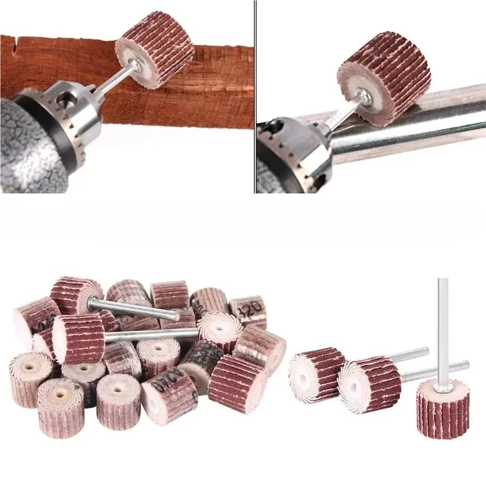 

5 ~ 100 шт. 80 120 180 240 320 400 600 зернистость абразивная наждачная бумага лепестковый круг шлифовальные диски головки для вращающегося инструмента Dremel