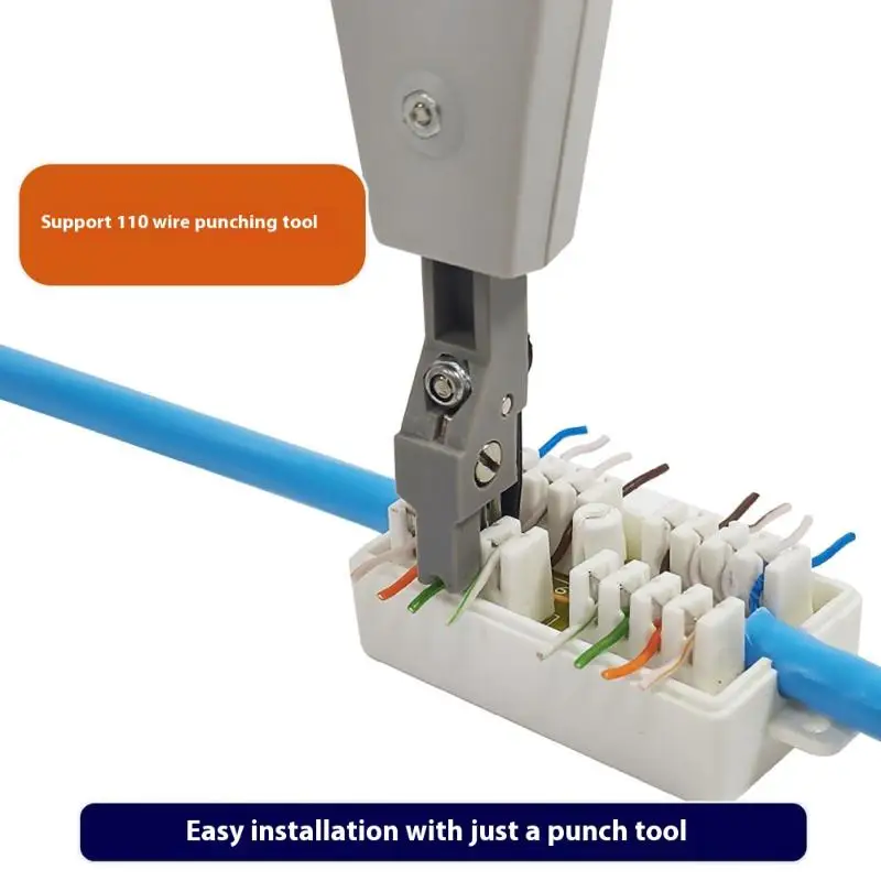 (.) 1Pcs Inline Punchdown Krone Coupler Joiner For Cat6/Cat5E Ethernet Network Cables RJ45 Desktop Information Box Junction Box