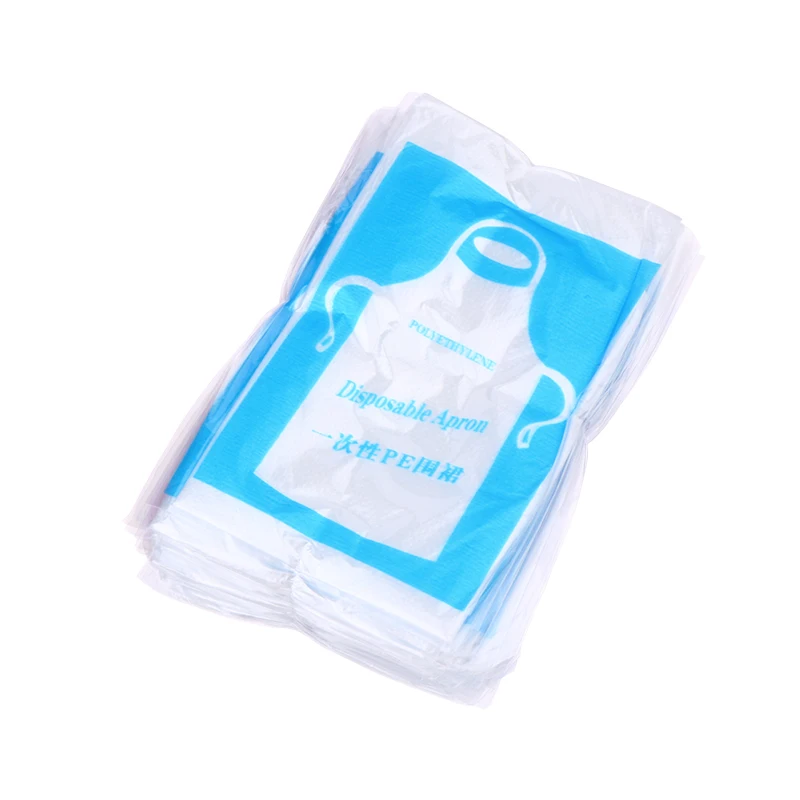 Picture 6: 25pcs Disposable Aprons Clear Plastic Art Apron Waterproof For Adults Kids Painting Party Cooking Housework Craft
