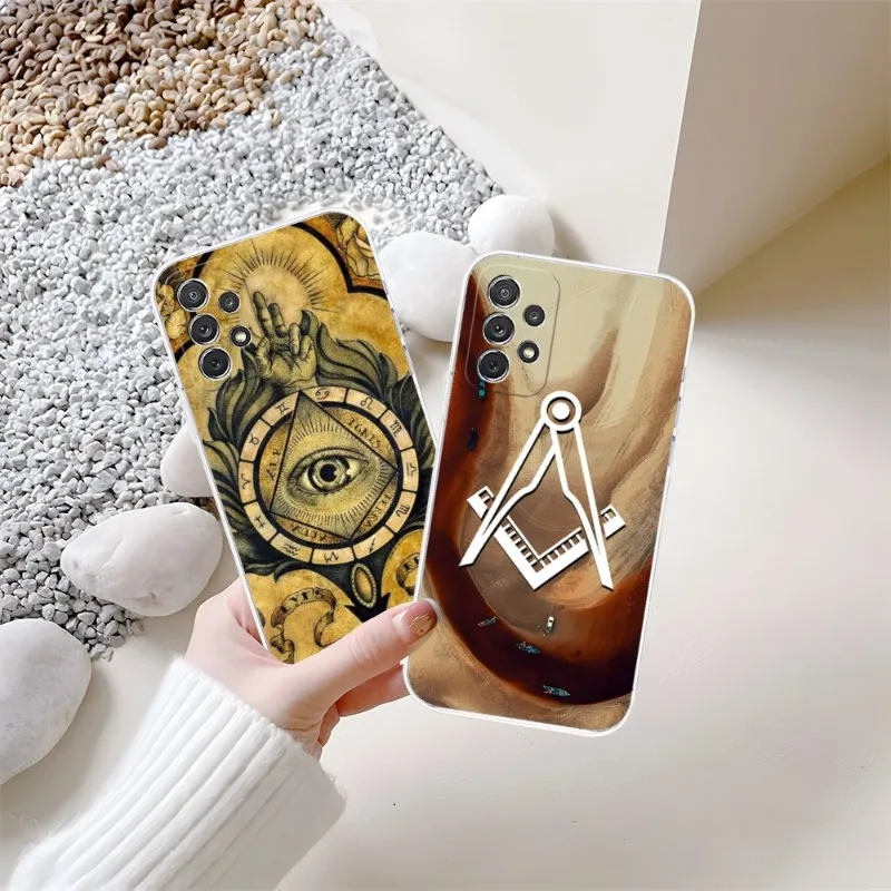 Free And Accepted Masons Phone Case For Samsung S23 S20 S30 S22 S10E S10 20Fe Note 20 10 Pro Plus Ultra A12 A42 A71 A91 Clear