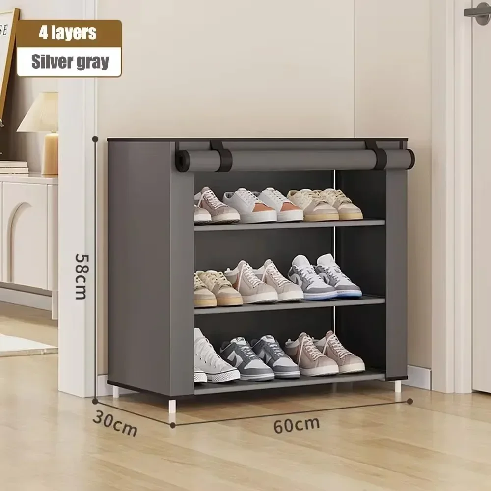 Organisateur de chaussures multicouche anti-poussière, meuble à chaussures domestique économique, rangement de chaussures peu encombrant, organisateur de chaussures
