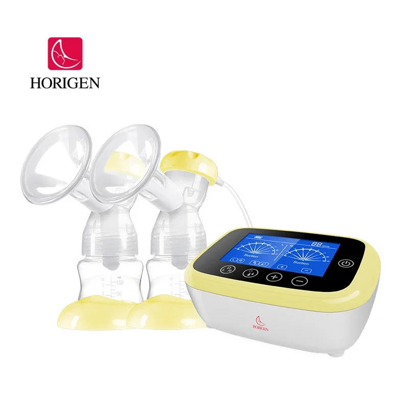 

Factory Oem Custom LCD Digital Display 2 Motor Indepent Suction Control Double Electric Breast Pump