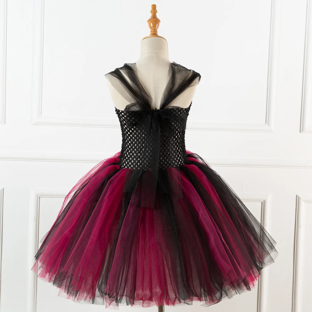 Halloween-Hexenkostüm für Mädchen, flauschiges Tutu-Kleid für Kleinkinder, Kinderparty- und Tanzkleidung für Mädchen. – Detail 5